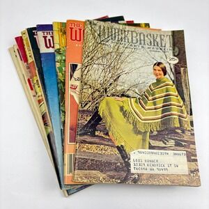 1970s Workbasket Magazine Lot of‎ 5 Vintage Ephemera Crochet Needlework Patterns